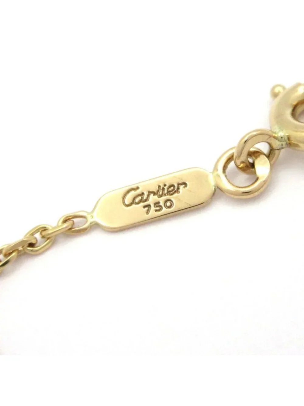 Cartier Necklace Hindu 18k Yellow Gold Diamond Double Stopper